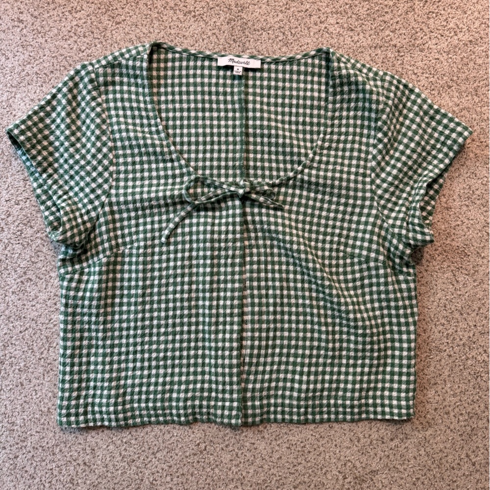 Madewell gingham crop top